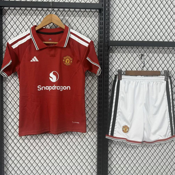 2026-27 Man Utd Home Kids Soccer Jersey