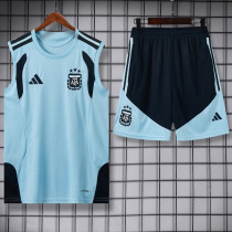 2026-27 Argentina Light blue Tank top and shorts suit