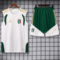 2026-27 Italy White Tank top and shorts suit
