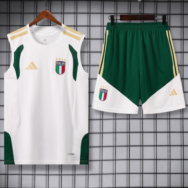 2026-27 Italy White Tank top and shorts suit