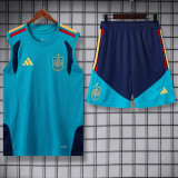 2026-27 Spain Lake blue Tank top and shorts suit