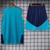 2026-27 Spain Lake blue Tank top and shorts suit