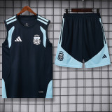 2026-27 Argentina Royal blue Tank top and shorts suit