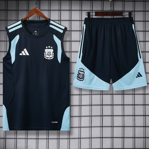 2026-27 Argentina Royal blue Tank top and shorts suit