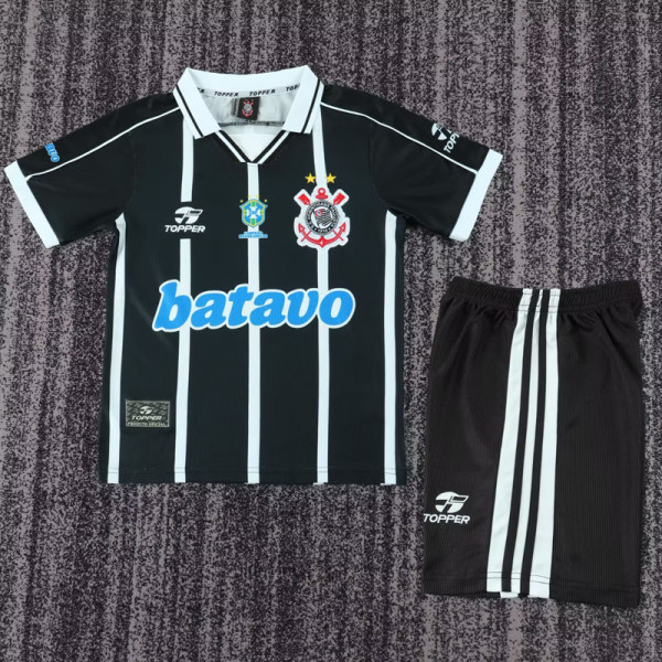 1999-2000 Corinthians Away Kids Retro Soccer Jersey