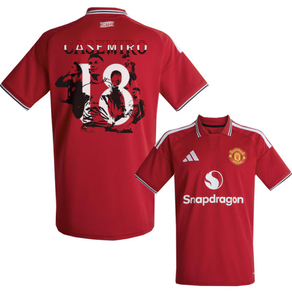 2026-27 Man Utd Home Casemiro #18 Print Special Number Fans Soccer Jersey
