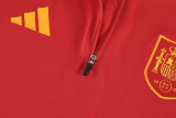 2026-27 Spain Red Kids Half Pull Tracksuit (童装)(半拉链)