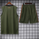 2025-26 Bayern Dark green Tank top and shorts suit