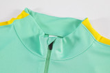 2026-27 Brazil Light green Kids Half Pull Tracksuit (童装)(半拉链)