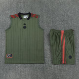 2025-26 Bayern Dark green Tank top and shorts suit