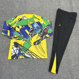 2026-27 Brazil Green Half Pull Tracksuit (涂鸦半拉链)