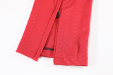 2026-27 Spain Red Kids Half Pull Tracksuit (童装)(半拉链)