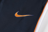 2026-27 France White Kids Half Pull Tracksuit (童装)(半拉链)