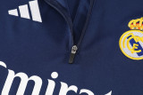 2026-27 RMA Royal blue Half Pull Tracksuit (半拉链)