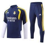 2026-27 RMA Royal blue Half Pull Tracksuit (半拉链)