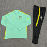 2026-27 Brazil Light green Kids Half Pull Tracksuit (童装)(半拉链)