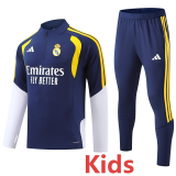 2026-27 RMA Royal blue Kids Half Pull Tracksuit (童装)(半拉链)