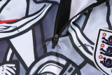 2026-27 England White Half Pull Tracksuit (涂鸦半拉链)