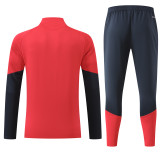 2026-27 Spain Red Kids Half Pull Tracksuit (童装)(半拉链)