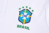 2026-27 Brazil White Half Pull Tracksuit (半拉链)
