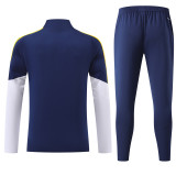 2026-27 RMA Royal blue Half Pull Tracksuit (半拉链)