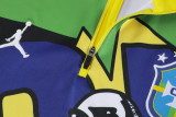 2026-27 Brazil Green Half Pull Tracksuit (涂鸦半拉链)