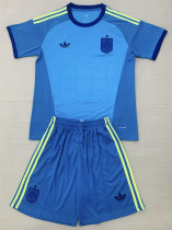 2026-27 Spain Lake blue Goalkeeper Kids Soccer Jersey