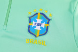 2026-27 Brazil Light green Kids Half Pull Tracksuit (童装)(半拉链)