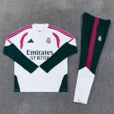 2026-27 RMA White Half Pull Tracksuit (半拉链)