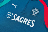 2026-27 Portugal Lake blue Half Pull Tracksuit (半拉链)