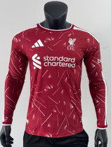 2026-27 LIV Home Long Sleeve Player Version Soccer Jersey (长袖球员)