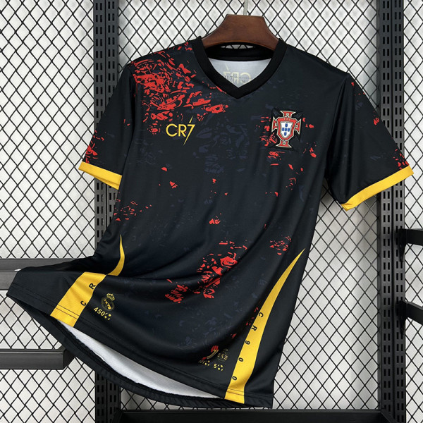 2026-27 Portugal CR7 Red Black Fans Training shirts