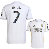 2025-26 RMA Home Vini Jr. #7 Print Dragon Number Fans Soccer Jersey