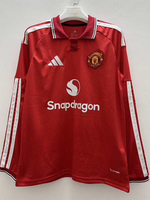2026-27 Man Utd Home Long Sleeve Soccer Jersey (长袖)