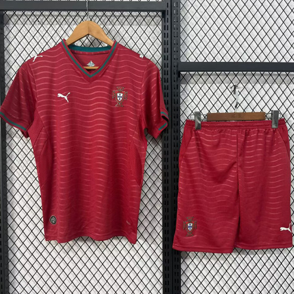 2026-27 Portugal Home Kids Soccer Jersey