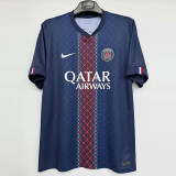2025-26 PSG Home Print 2 Star Champions of Europe 26 Fans Soccer Jersey