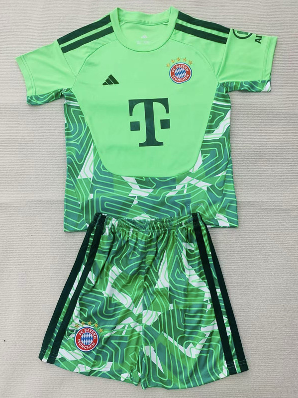 2026-27 Bayern Green Goalkeeper Kids Soccer Jersey