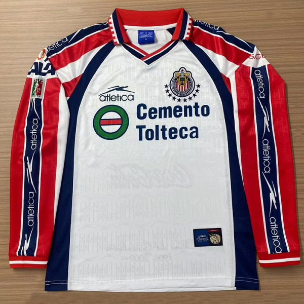 1999-2000 Chivas Guadalajara Away Long Sleeve Retro Soccer Jersey (长袖)