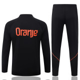 2026-27 Netherlands Black Half Pull Tracksuit #B26043(半拉链)