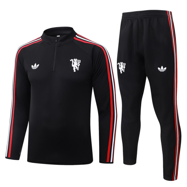 2026-27 Man Utd Black Half Pull Tracksuit #B26048(半拉链)