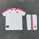 2025-26 Man Utd White red Training Short Suit