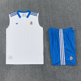 2025-26 RMA White Tank top and shorts suit