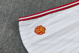 2025-26 Man Utd White red Tank top and shorts suit