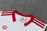 2025-26 Man Utd White red Tank top and shorts suit