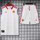 2025-26 Man Utd White red Tank top and shorts suit