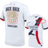 2025-26 PSG Away 2 Star Champions of Europe 26 Fans Soccer Jersey (Embroidered 刺绣2星)