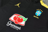 2026-27 Brazil Black Half Pull Tracksuit (半拉链)