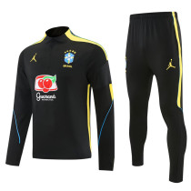 2026-27 Brazil Black Half Pull Tracksuit (半拉链)