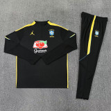 2026-27 Brazil Black Half Pull Tracksuit (半拉链)