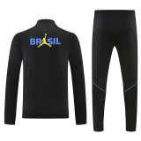 2026-27 Brazil Black Half Pull Tracksuit (半拉链)